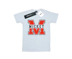 Disney Girls Mickey Mouse M Cotton T-Shirt (White) - BI29456