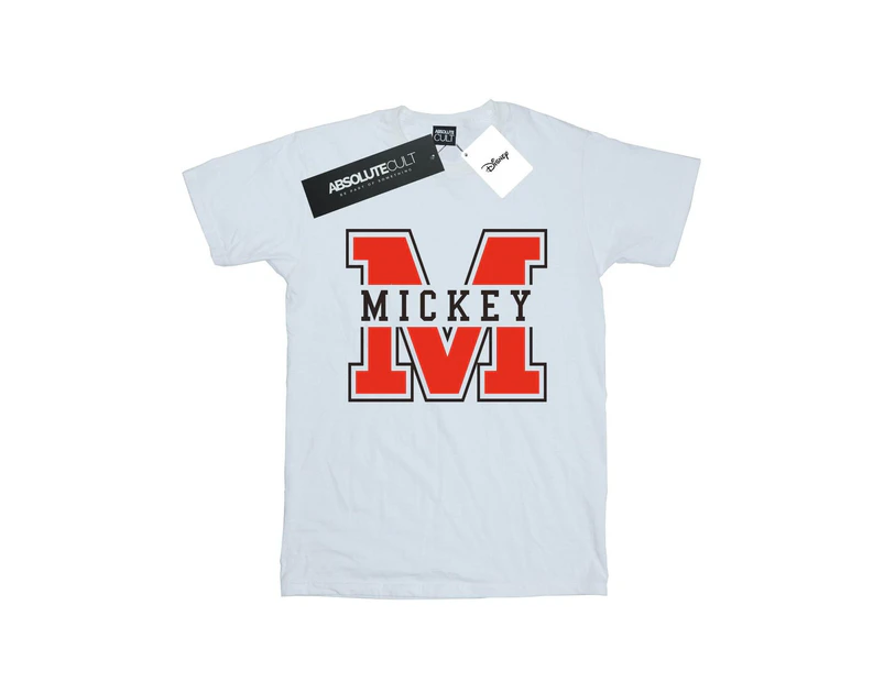 Disney Girls Mickey Mouse M Cotton T-Shirt (White) - BI29456