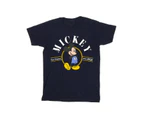 Disney Girls Mickey Mouse True Original Cotton T-Shirt (Navy Blue) - BI29475