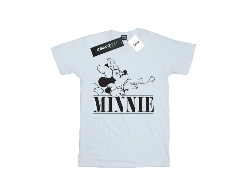 Disney Girls Minnie Mouse Kiss Cotton T-Shirt (White) - BI29477