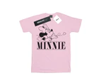 Disney Girls Minnie Mouse Kiss Cotton T-Shirt (Baby Pink) - BI29477