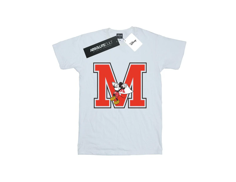 Disney Girls Mickey Mouse Running Cotton T-Shirt (White) - BI29500