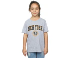 Disney Girls Mickey Mouse New York Seal Cotton T-Shirt (Sports Grey) - BI29529