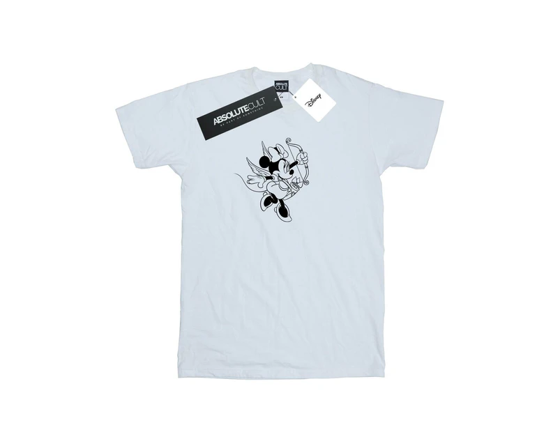 Disney Girls Minnie Mouse Love Cherub Cotton T-Shirt (White) - BI29551