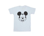 Disney Girls Mickey Mouse Closed Eyes Cotton T-Shirt (White) - BI29575