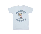 Disney Girls Mickey Mouse Dash Cotton T-Shirt (White) - BI29652