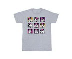 Disney Girls Minnie Mouse Squares Cotton T-Shirt (Sports Grey) - BI29678