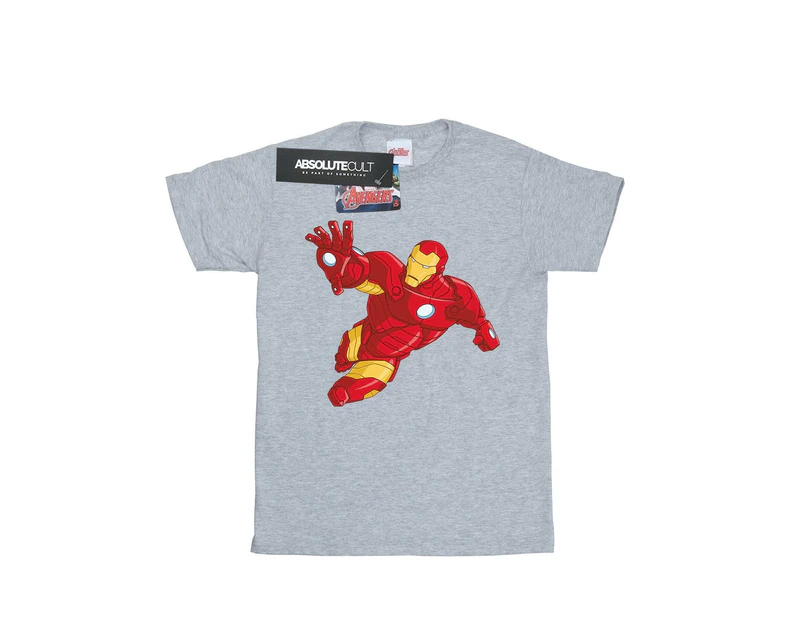 Marvel Girls Iron Man Simple Cotton T-Shirt (Sports Grey) - BI2967