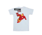 Marvel Girls Iron Man Simple Cotton T-Shirt (White) - BI2967