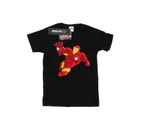 Marvel Girls Iron Man Simple Cotton T-Shirt (Black) - BI2967