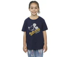 Disney Girls Mickey Mouse Japanese Cotton T-Shirt (Navy Blue) - BI29769