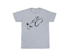 Disney Girls Minnie Mouse Nose Up Cotton T-Shirt (Sports Grey) - BI29794