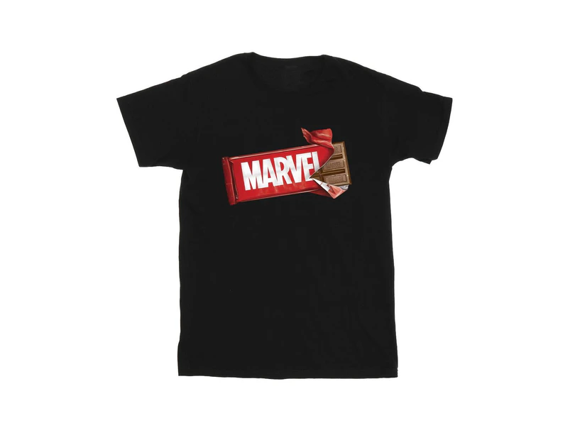 Marvel Universe Girls Marvel Chocolate Cotton T-Shirt (Black) - BI32178