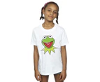 Disney Girls Muppets Kermit Head Cotton T-Shirt (White) - BI32229