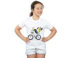 Disney Girls Goofy Tour De Goofy Cotton T-Shirt (White) - BI28074
