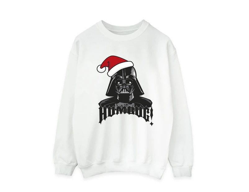 Star Wars Mens Episode IV: A New Hope Darth Vader Humbug Sweatshirt (White) - BI46026