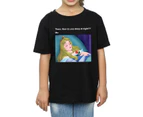 Disney Girls Sleeping Beauty Meme Cotton T-Shirt (Black) - BI47549