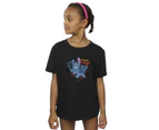 Disney Girls Lilo And Stitch Easily Distracted Cotton T-Shirt (Black) - BI47708