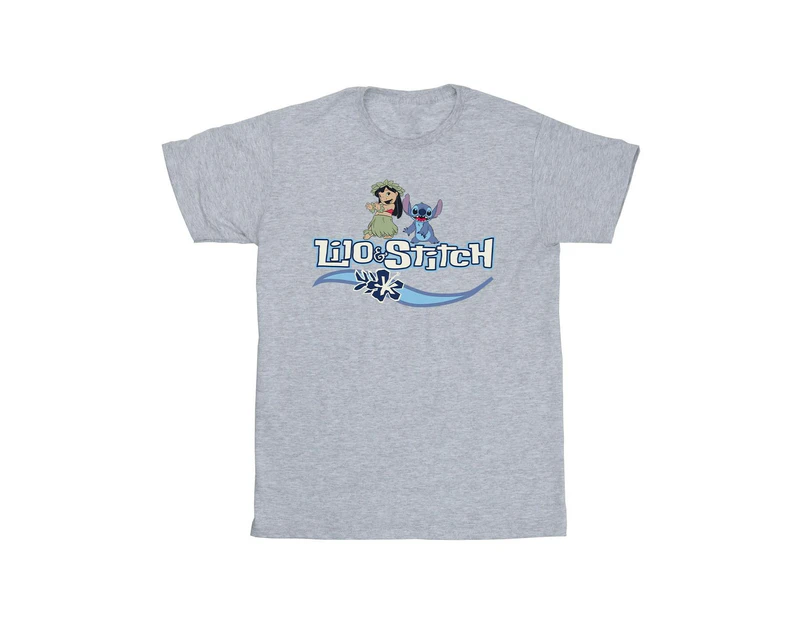 Disney Girls Lilo And Stitch Characters Cotton T-Shirt (Sports Grey) - BI47717