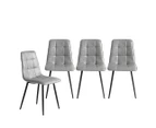 Levede 4x Dining Chairs Kitchen Chair Lounge Room Padded Seat PU Faux Leather