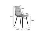 Levede 4x Dining Chairs Kitchen Chair Lounge Room Padded Seat PU Faux Leather