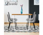 Levede 4x Dining Chairs Kitchen Chair Lounge Room Padded Seat PU Faux Leather