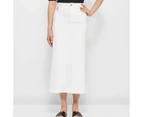 Target Denim Maxi Skirt - White