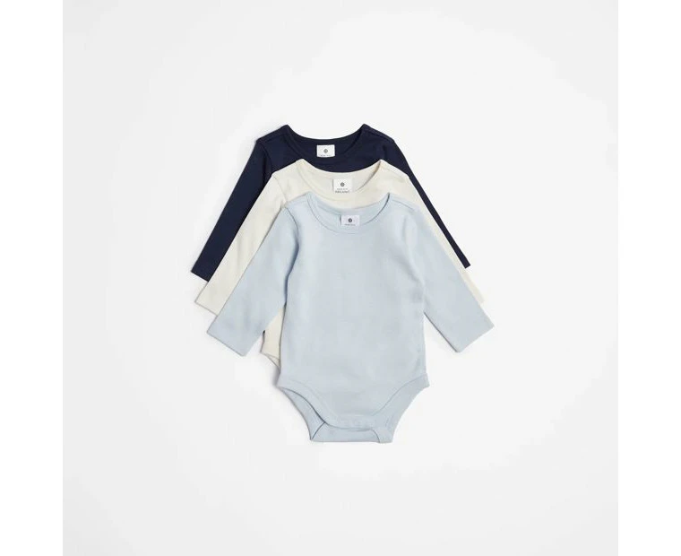 Target Baby Organic Cotton Bodysuits - 3 Pack - Blue