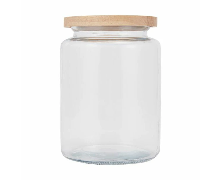 4L Glass Jar with Wood Lid - Anko