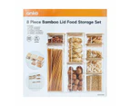 Bamboo Lid Food Storage Set, 8 Piece - Anko