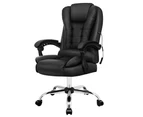 ALFORDSON Massage Office Chair Executive PU Leather Seat Gaming Computer Racer Black