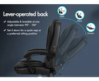 ALFORDSON Massage Office Chair Executive PU Leather Seat Gaming Computer Racer Black