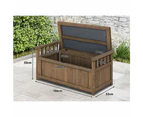 ALFORDSON Outdoor Storage Box Wooden Garden Bench Chest Tool Sheds Brown L