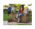 ALFORDSON Outdoor Storage Box Wooden Garden Bench Chest Tool Sheds Brown L