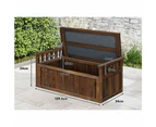 ALFORDSON Outdoor Storage Box Wooden Garden Bench Chest Tool Sheds Charcoal XL