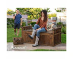 ALFORDSON Outdoor Storage Box Wooden Garden Bench Chest Tool Sheds Charcoal XL