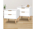 ALFORDSON 2x Bedside Table Nightstand Side Storage Cabinet Scandinavian White