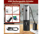 USB Rechargeable Electric Salt Pepper Grinder LED Light