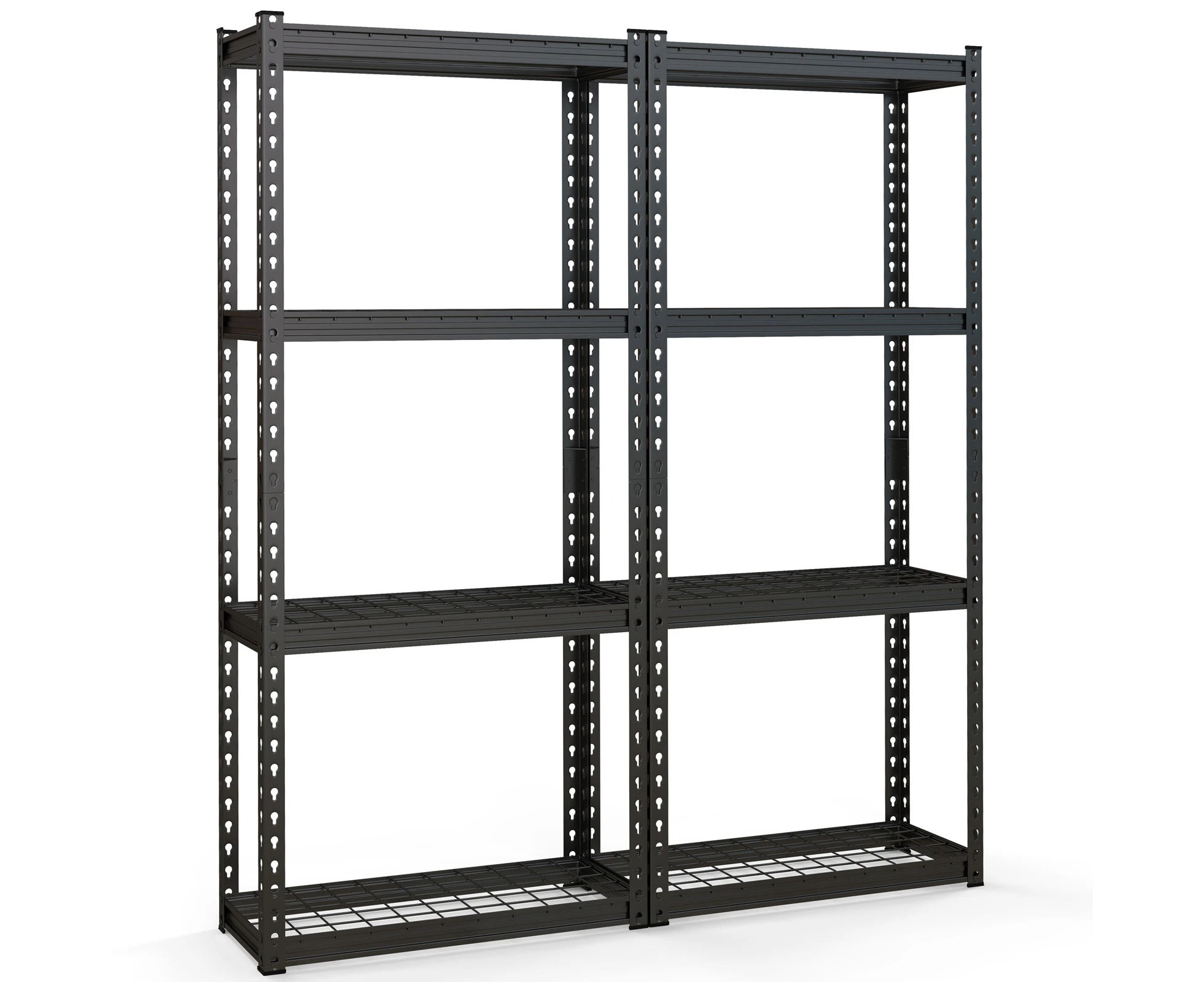 Giantex 2PCS 4-Tier Metal Shelving Unit Garage Storage Racks w/Foot Pad Height Adjustable Display Shelves Warehouse