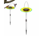 Solar Light Bird Feeder Hanging Wild Bird Feeder Garden Yard Ground Lamp Outdoor Decor
