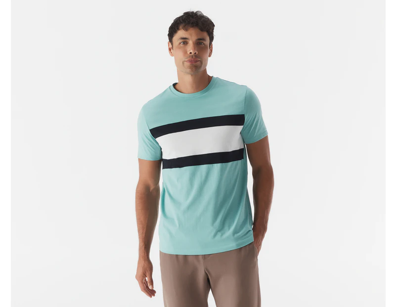 Tommy Hilfiger Men's Colourblock Nantucket Stripe Tee / T-Shirt / Tshirt - Mayon Bead