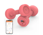 ADVWIN Smart Dumbbell, Anti-Slip Neoprene Dumbbell with Voice Broadcast, Connect to APP, Fitness Action Guidance in 1kg Pair