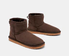 OZWEAR Connection Unisex Classic Mini Ugg Boots - Chocolate