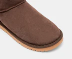 OZWEAR Connection Unisex Classic Mini Ugg Boots - Chocolate