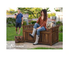 ALFORDSON Wooden Garden Bench Outdoor Storage Box Chest Tool Sheds Charcoal L