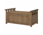 ALFORDSON Wooden Garden Bench Outdoor Storage Box Chest Tool Sheds Brown L