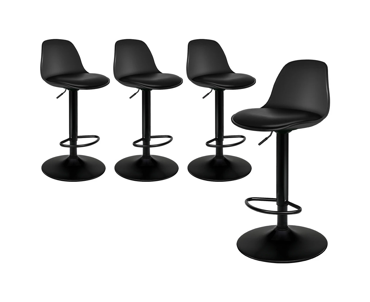 ALFORDSON Set of 4 Philip Bar Stools (Black)