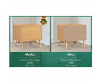 ALFORDSON Bedside Table Nightstand Side Storage Cabinet Scandinavian White & Wood