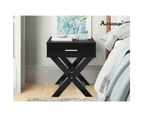 ALFORDSON Bedside Table Nightstand Side Storage Cabinet French Country Black