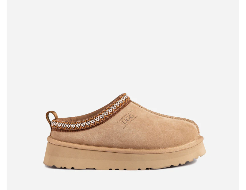 OZWEAR Connection Unisex Sydney Platform Slippers - Sand